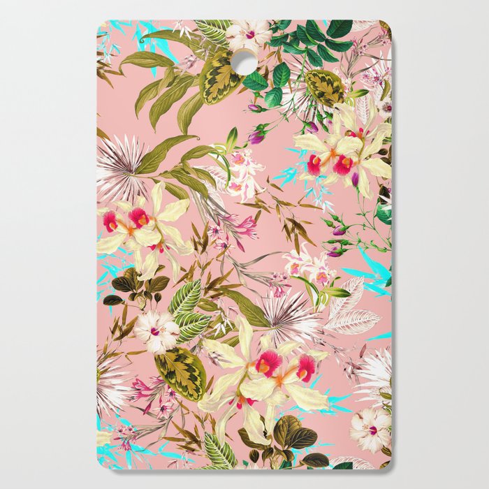 Gardenia | Vintage Botanical Nature Pattern | Blush Boho Plants Garden Floral Cutting Board