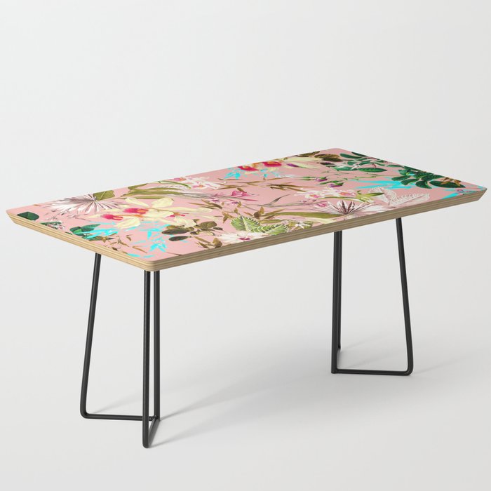 Gardenia | Vintage Botanical Nature Pattern | Blush Boho Plants Garden Floral Coffee Table