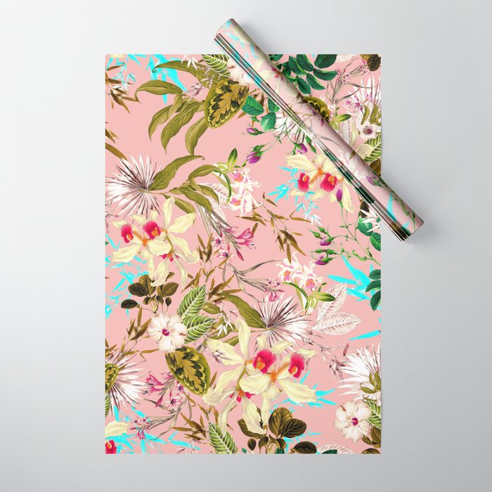 Gardenia | Vintage Botanical Nature Pattern | Blush Boho Plants Garden Floral Wrapping Paper