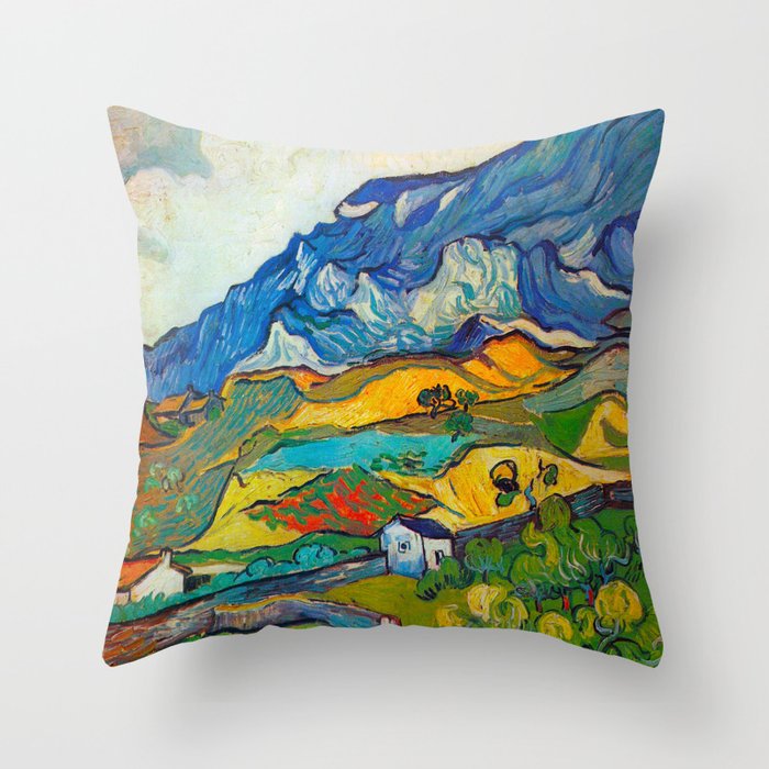Les Alpilles, Mountain Landscape Near South Reme Vincent Van Gogh 1889 Throw Pillow