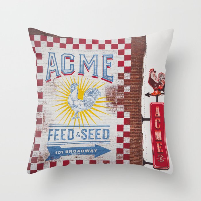 Acme Feed And Seed Nashville Tennessee Throw Pillow
