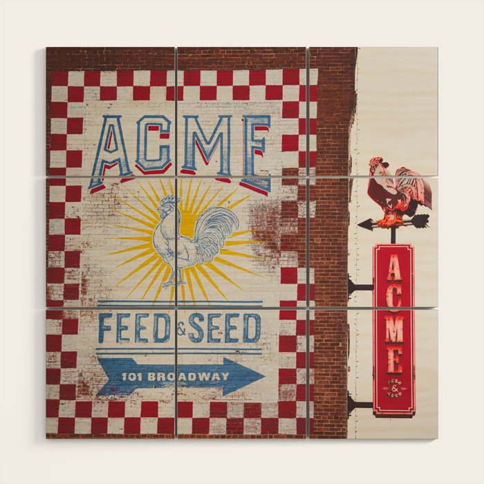 Acme Feed And Seed Nashville Tennessee Wood Wall Art