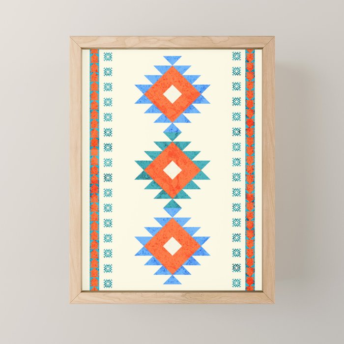 Geometry Navajo Pattern No3 Mini Art Print