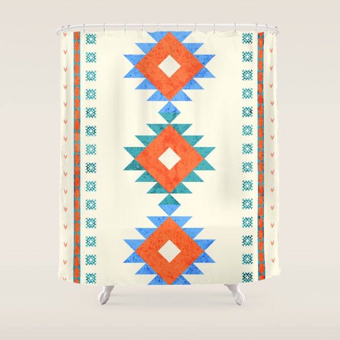 Geometry Navajo Pattern No3 Shower Curtain