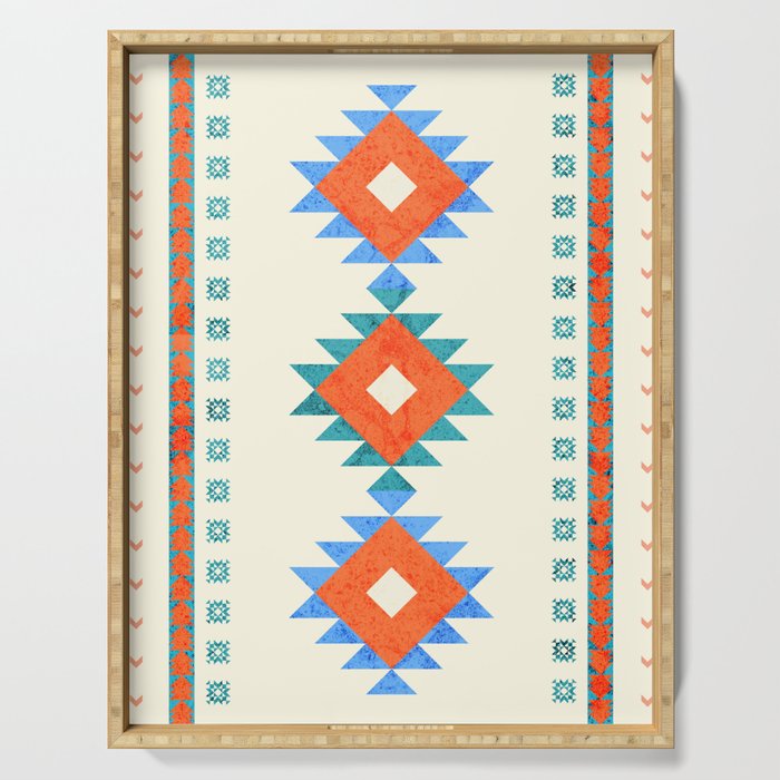 Geometry Navajo Pattern No3 Serving Tray