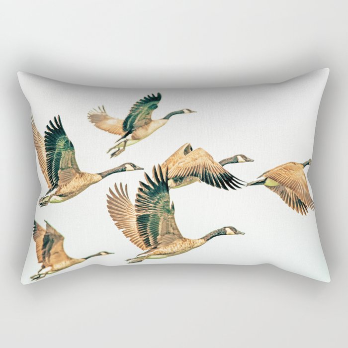 Fly Away || #Photography #Birds Rectangular Pillow