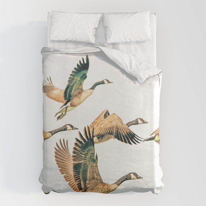 Fly Away || #Photography #Birds Duvet Cover