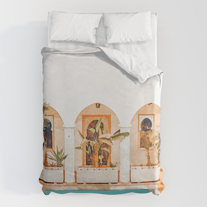 Turkish Holiday #Painting #Travel Duvet Cover