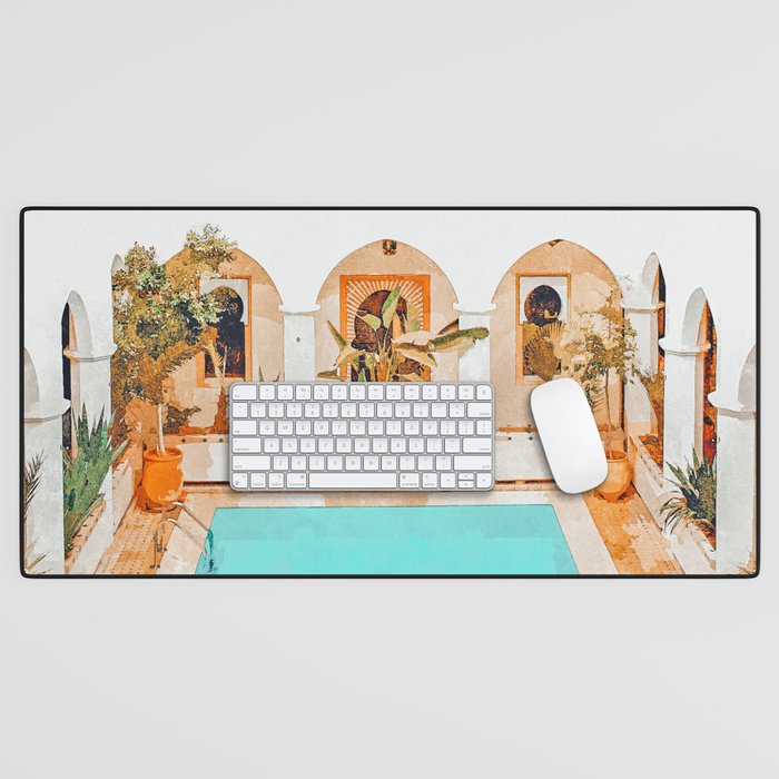 Turkish Holiday #Painting #Travel Desk Mat