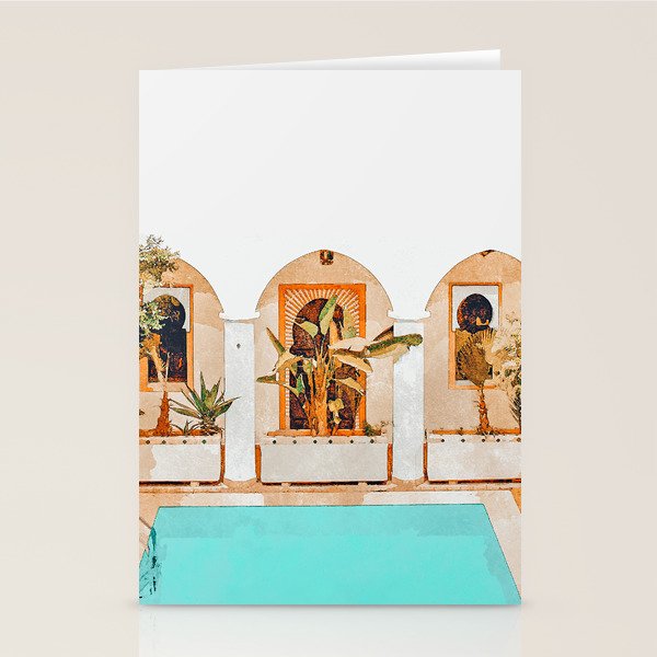 Turkish Holiday #Painting #Travel Stationery Card