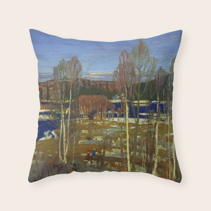 Tom Thomson Larry Dickson'S Cabin 1917 Canadian Landscape Artist Throw Pillow