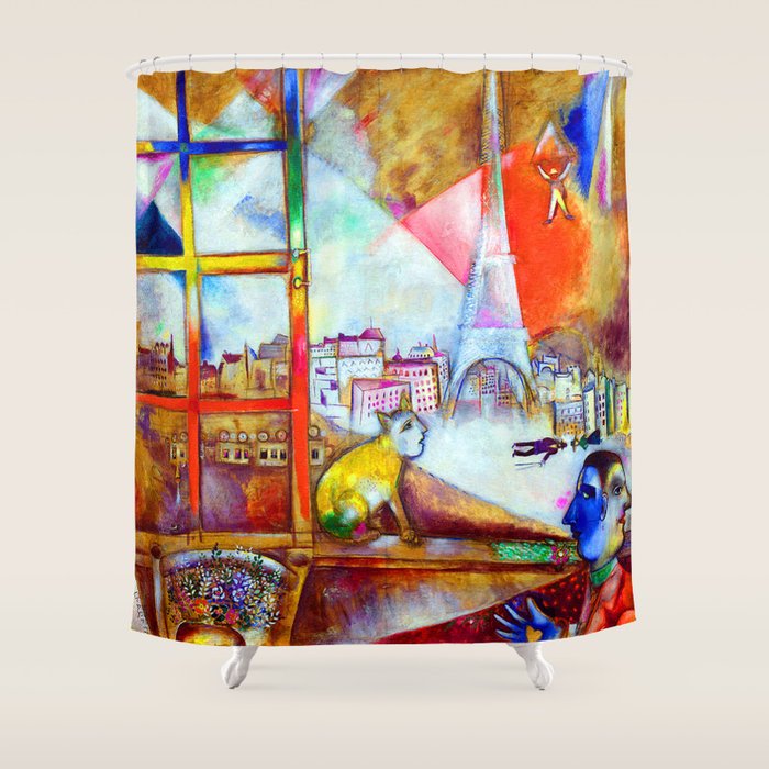 Marc Chagall Paris Through The Window Shower Curtain