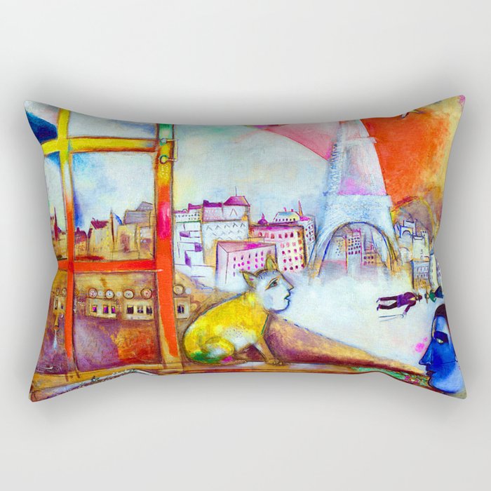 Marc Chagall Paris Through The Window Rectangular Pillow