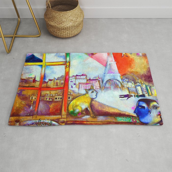 Marc Chagall Paris Through The Window Rug