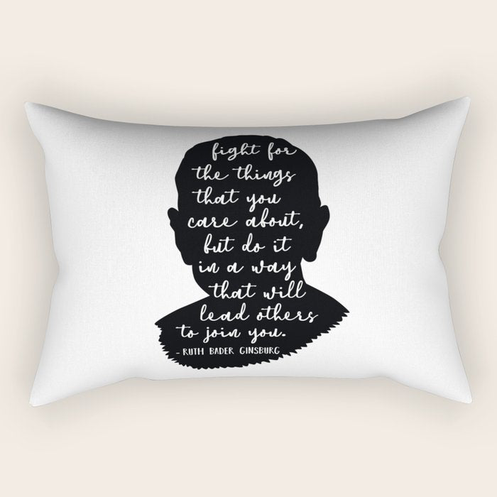 Ruth Bader Ginsburg Quote Rectangular Pillow