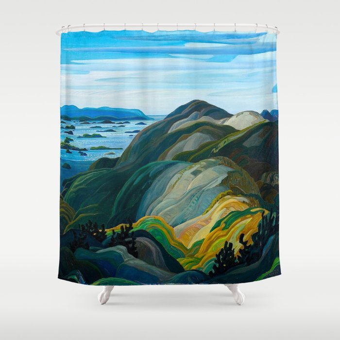 Canadian Landscape Franklin Carmichael Art Nouveau Post-Impressionism Shower Curtain