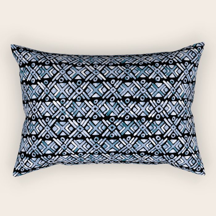 Sonoran Stripe - Indigo Rectangular Pillow