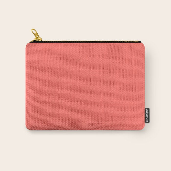 Living Coral - Solid Color Collection Carry All Pouch