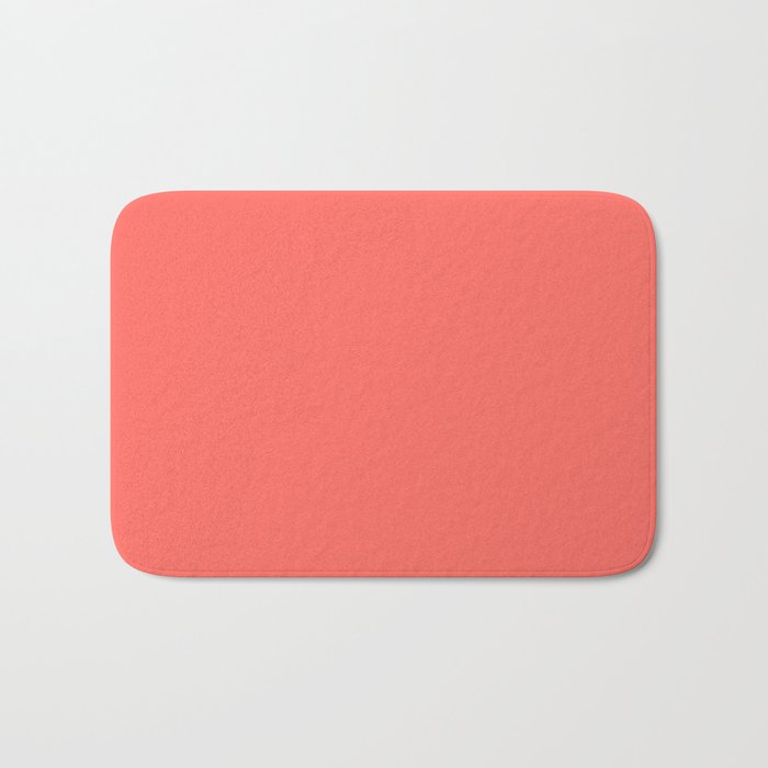 Living Coral - Solid Color Collection Bath Mat