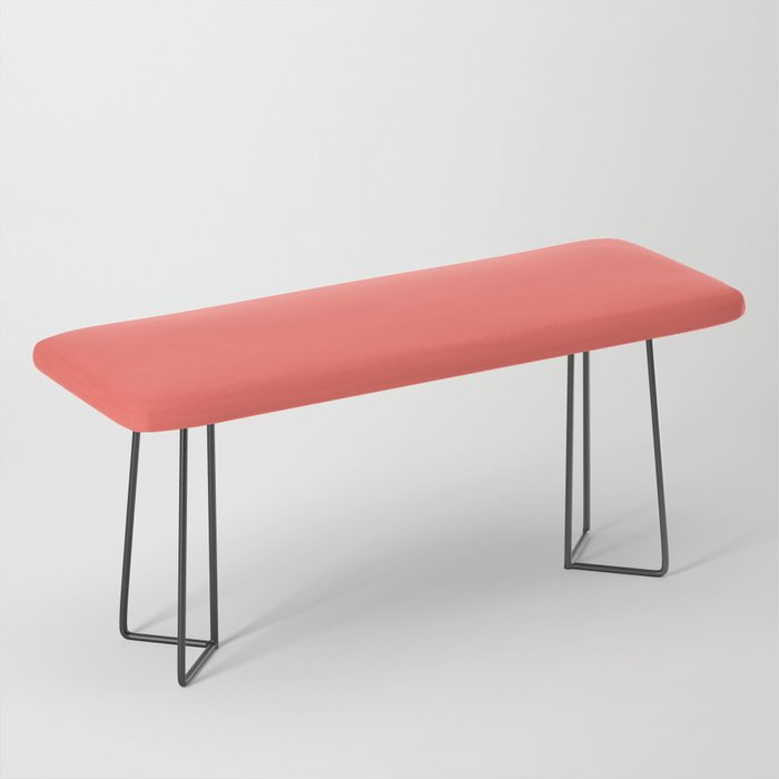 Living Coral - Solid Color Collection Bench