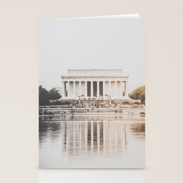 Lincoln Memorial At Dusk Stationery Card