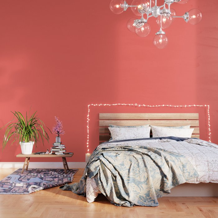 Living Coral - Solid Color Collection Wallpaper