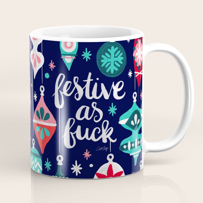 Festive As Fuck - Navy Palette Coffee Mug