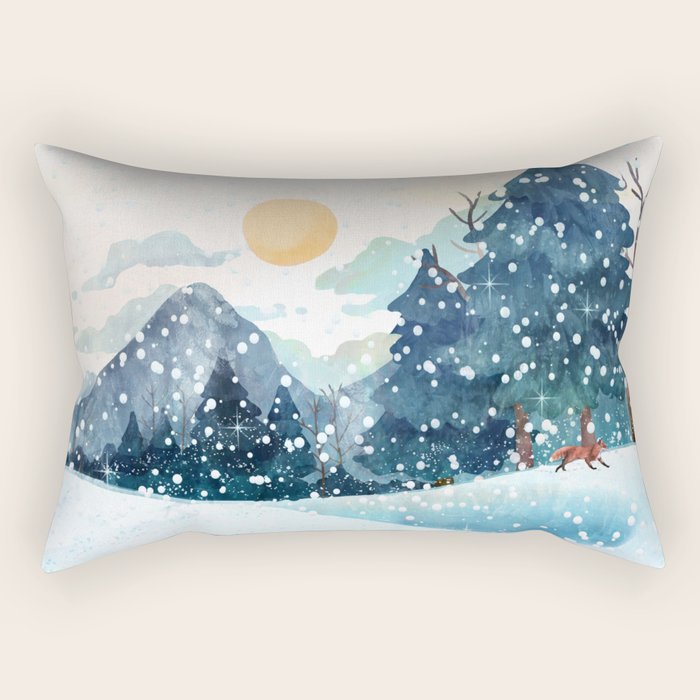 Happy Little Wildlife Rectangular Pillow