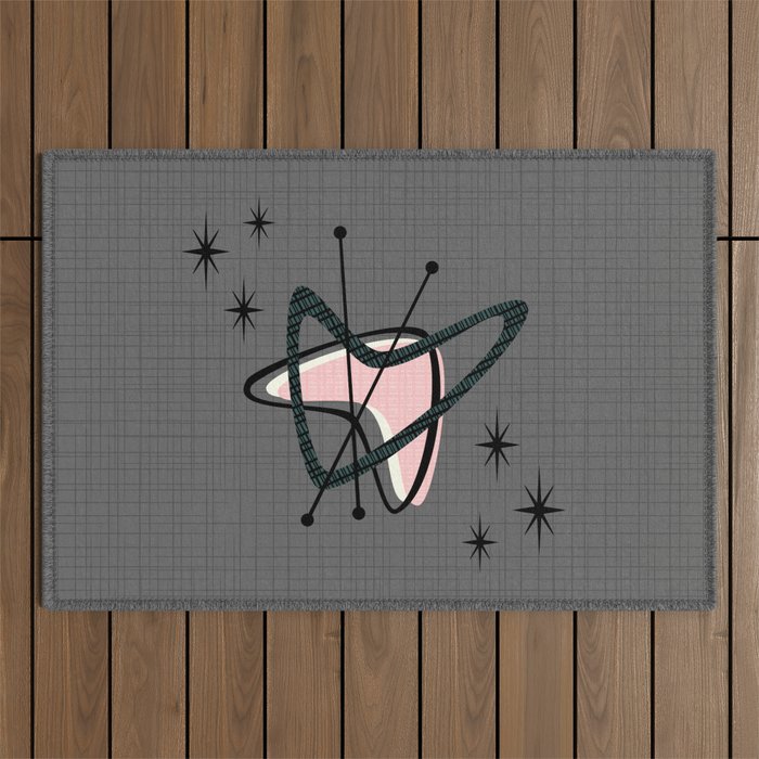 Atomic Boomerangs & Starbursts Outdoor Rug