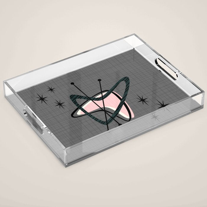 Atomic Boomerangs & Starbursts Acrylic Tray