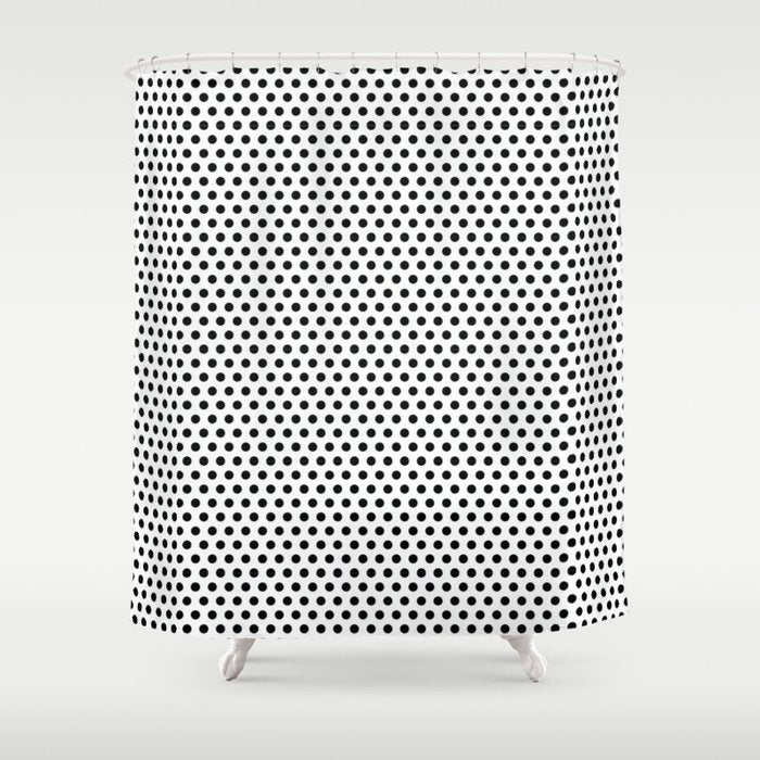 Black And White Polka Dot Shower Curtain