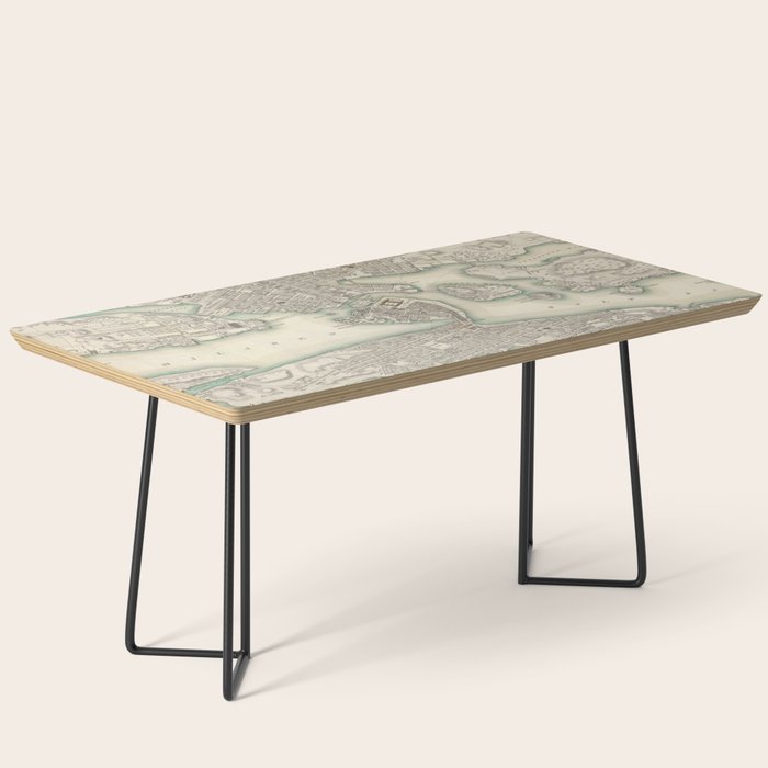 Vintage Map Of Stockholm Sweden (1838) Coffee Table