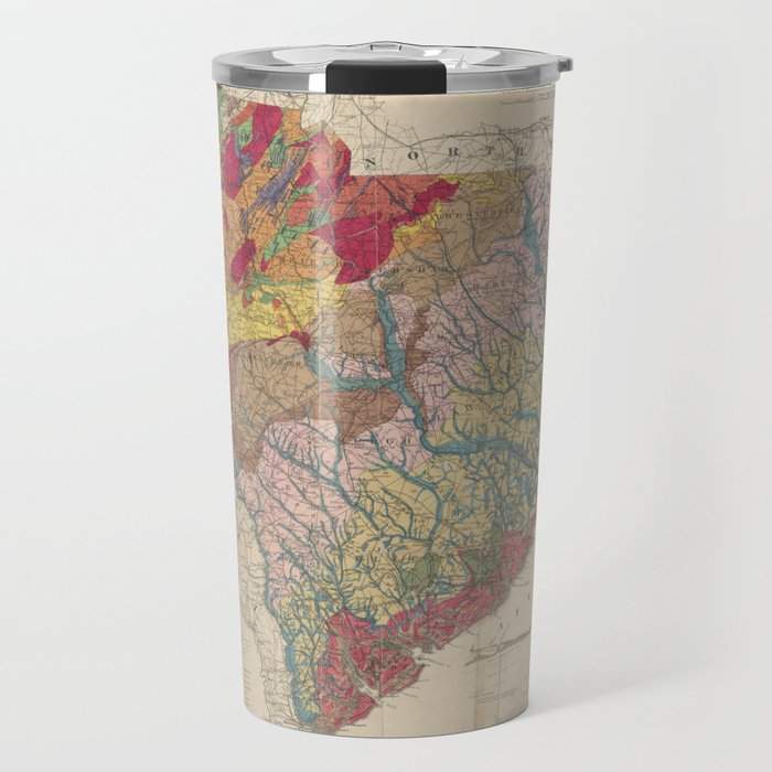 Vintage Geological Map Of South Carolina (1883) Travel Mug
