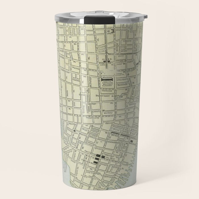 Vintage Map Of Charleston Sc (1901) Travel Mug