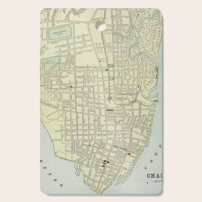 Vintage Map Of Charleston Sc (1901) Cutting Board