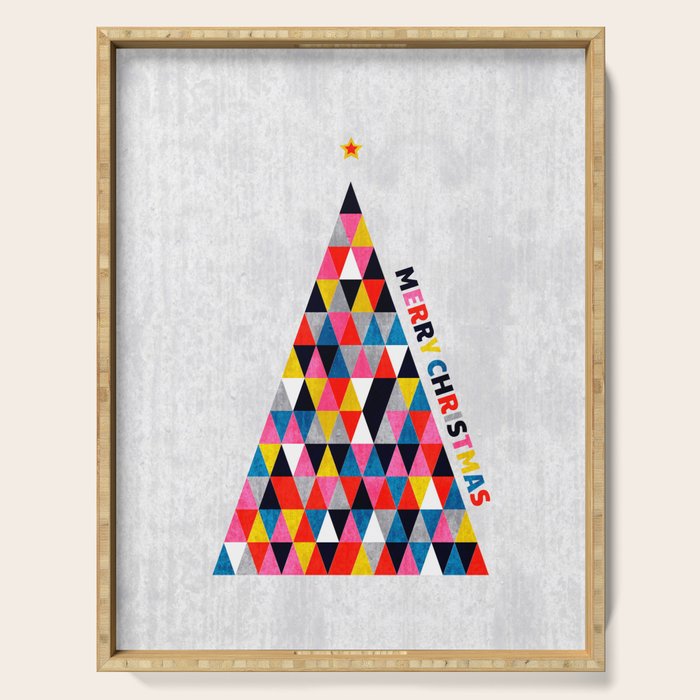 Minimalistic Christmas Tree Serving Tray