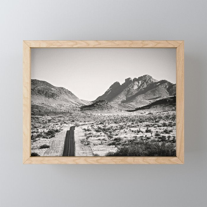 The Lost Highway Iii Black & White Mini Art Print