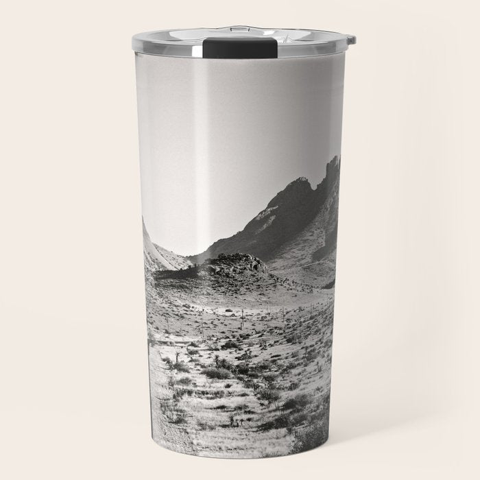 The Lost Highway Iii Black & White Travel Mug