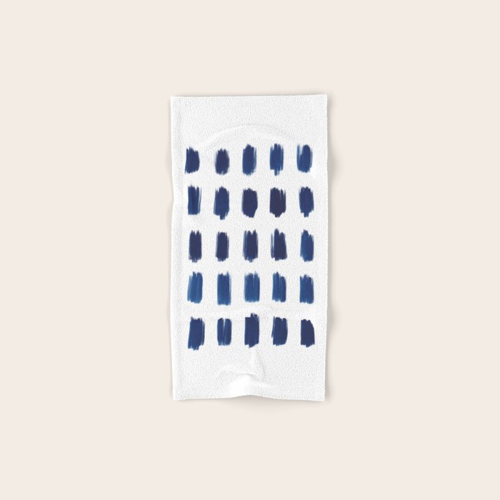 Indigo Abstract Brush Strokes | No. 6 Bath Towel