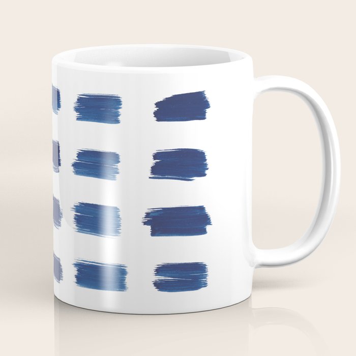 Indigo Abstract Brush Strokes | No. 6 Coffee Mug