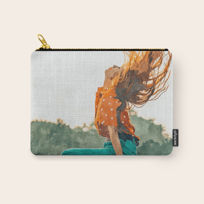 Live Free, Freedowm Woman Empower Painting, Fashion Female Human Rights Carry All Pouch