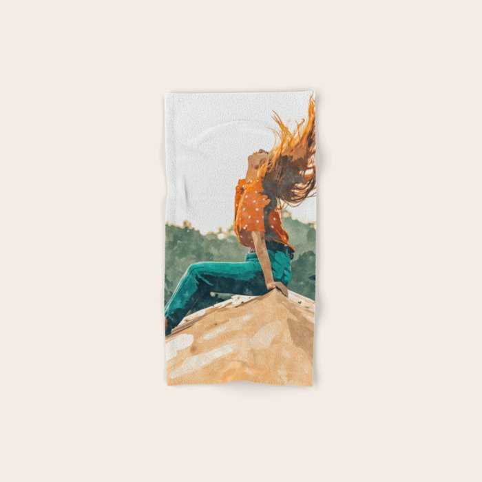 Live Free, Freedowm Woman Empower Painting, Fashion Female Human Rights Bath Towel