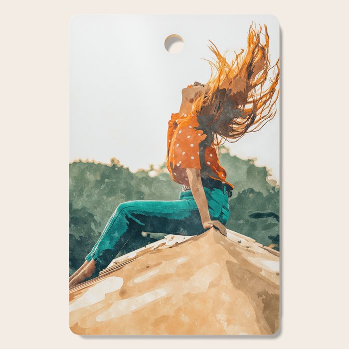 Live Free, Freedowm Woman Empower Painting, Fashion Female Human Rights Cutting Board