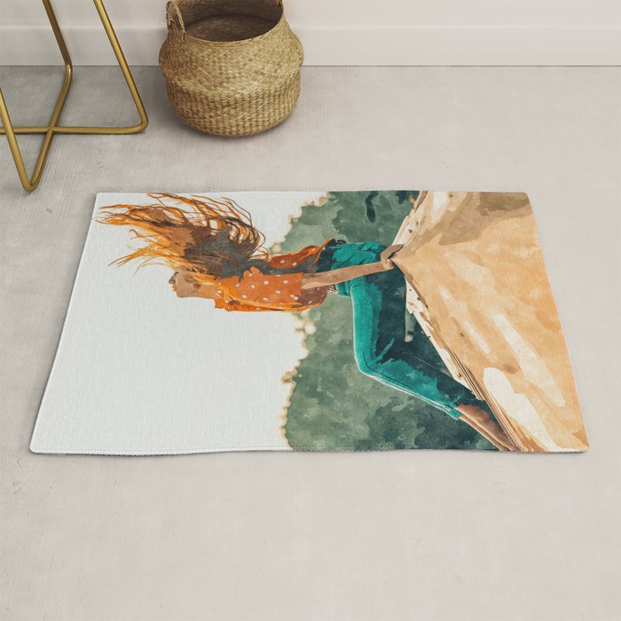 Live Free, Freedowm Woman Empower Painting, Fashion Female Human Rights Rug