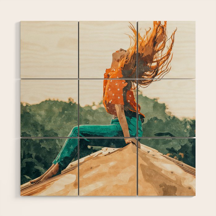 Live Free, Freedowm Woman Empower Painting, Fashion Female Human Rights Wood Wall Art