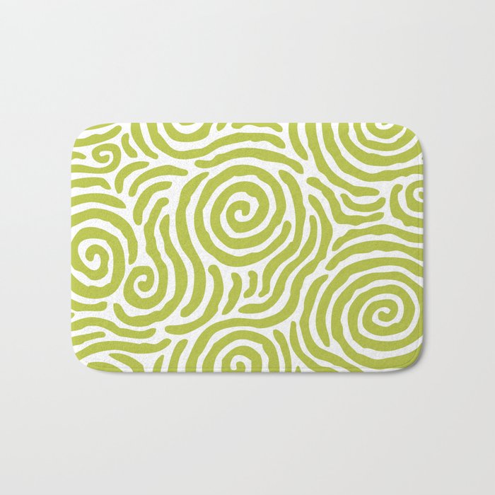 Ripple Effect Pattern Chartreuse Bath Mat