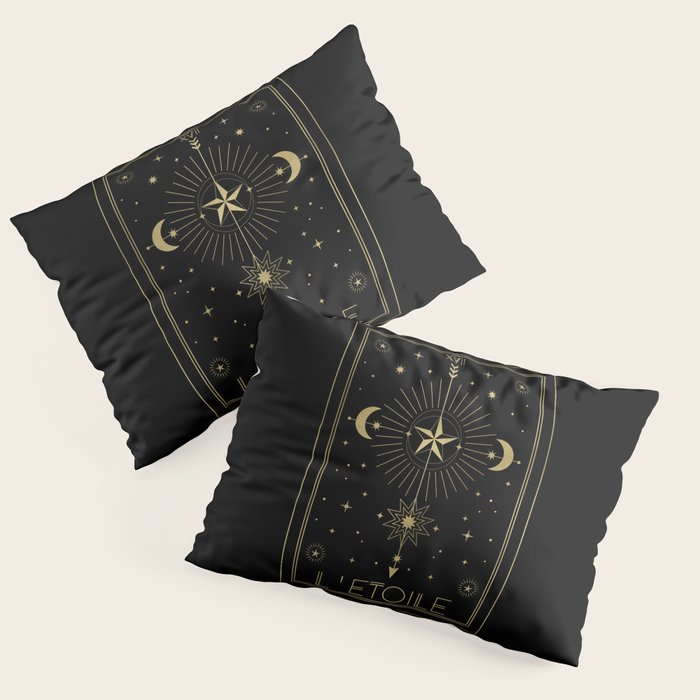 L'Etoile Or The Star Tarot Gold Pillow Sham