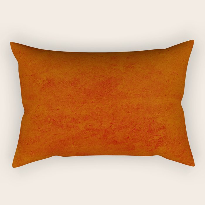 Concrete Orange Brown Copper Plain Texture Rectangular Pillow