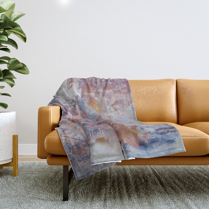 Mirage [3]: A Pretty, Vibrant Mixed-Media Piece By Alyssa Hamilton Art Throw Blanket