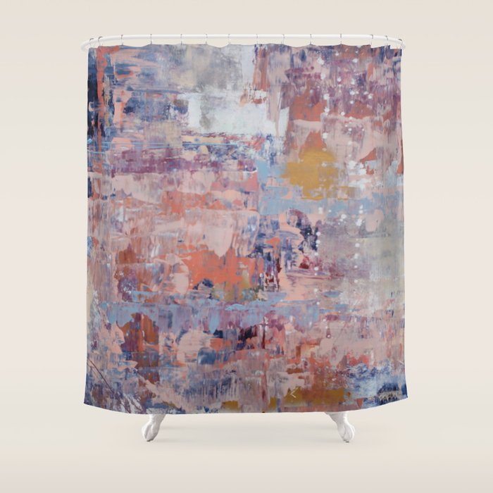 Mirage [3]: A Pretty, Vibrant Mixed-Media Piece By Alyssa Hamilton Art Shower Curtain